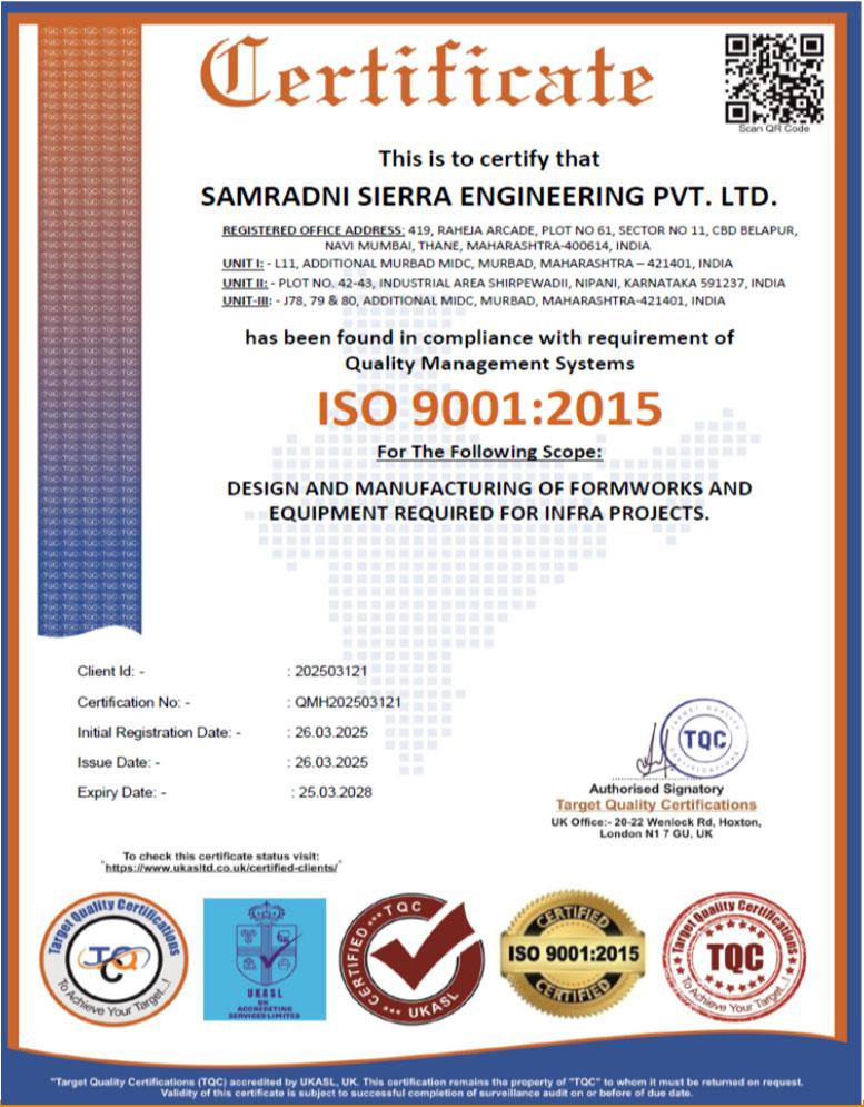 ISO 9001:2015 Certificate